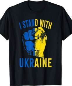 I Stand With Ukraine Flag Power Support Ukraine T-Shirt