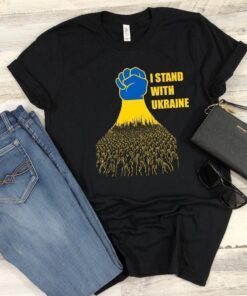 I Stand With Ukraine No War In Ukraine Ukrainian Flag Tee Shirt