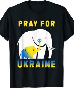 Ukraine Flag Elephant Vintage Ukrainian Support Ukraine Peace Ukraine T-Shirt