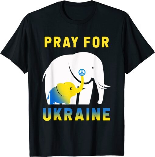 Ukraine Flag Elephant Vintage Ukrainian Support Ukraine Peace Ukraine T-Shirt