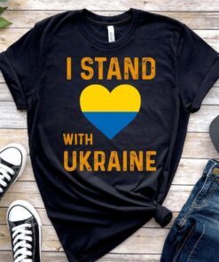 I Stand With Ukraine Support Ukraine Ukrainian Flag Shirt