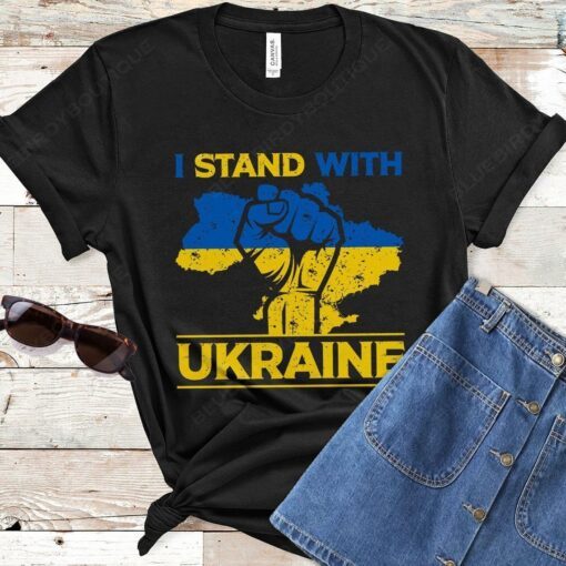 I Stand With Ukraine Supporting Ukraine Tee Shirt