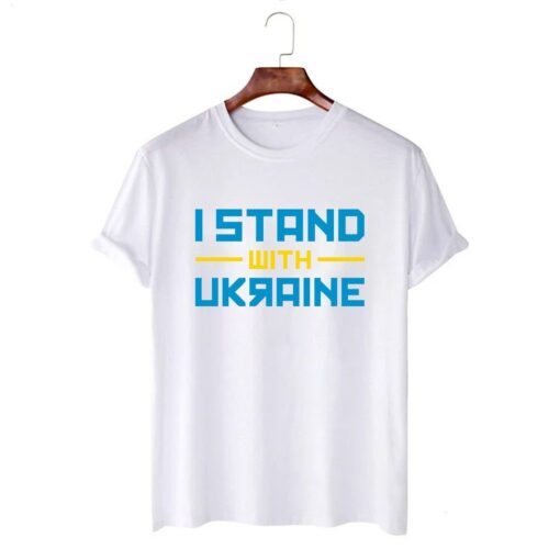 I Stand With Ukraine USA Flag Peace Ukraine T-Shirt