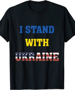 I Stand With Ukraine USA Support Peace and Save Ukraine Tee Shirt
