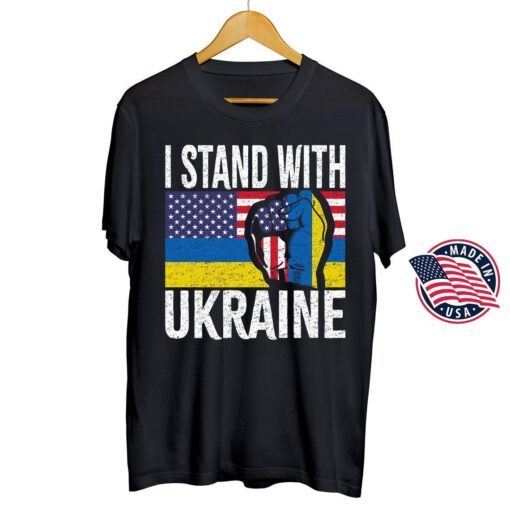 I Stand With Ukraine Ukrainian Flag Lover Support Ukraine Tee Shirt