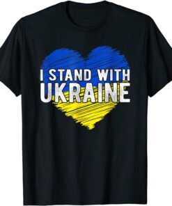 I Stand With Ukraine, Ukrainian Flag, Support Ukraine T-Shirt