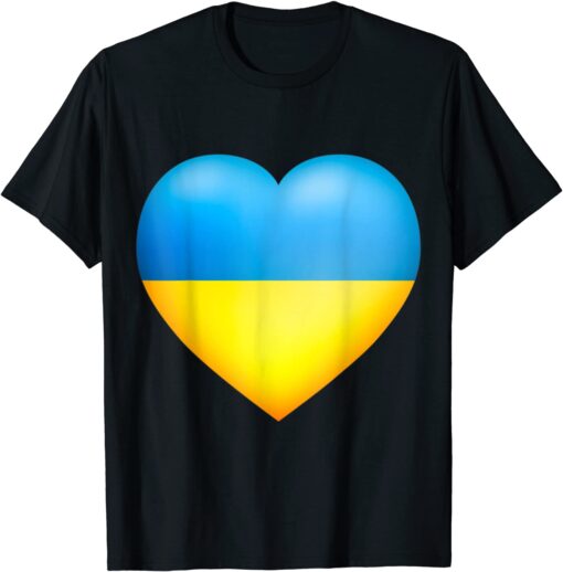 I Stand With Ukraine Ukrainian Heart T-Shirt