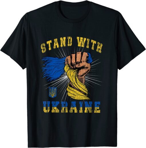 I Stand with Ukraine Stop Putin Invasion, Free Ukraine T-Shirt