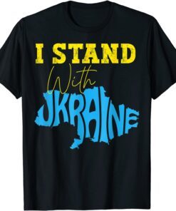 Stop War I Stand with Ukraine Support Ukraine Ukrainian Map Shirt