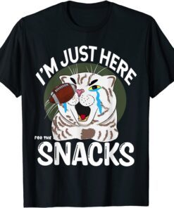 I'm Just Here For The Snacks USA Gamers Football Fans Tee Shirt