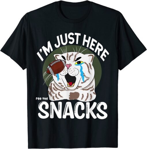 I'm Just Here For The Snacks USA Gamers Football Fans Tee Shirt