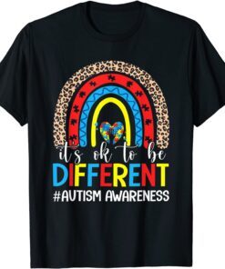 It s Ok To Be Different Rainbow Be kind Autism Awareness Tee Shirt