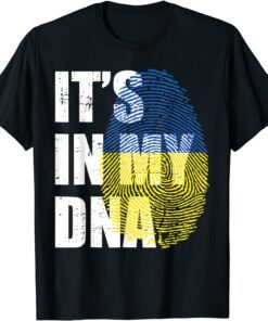 Stop Putin It's In My DNA Ukraine Fingerprint Ukrainian Roots Vintage T-Shirt