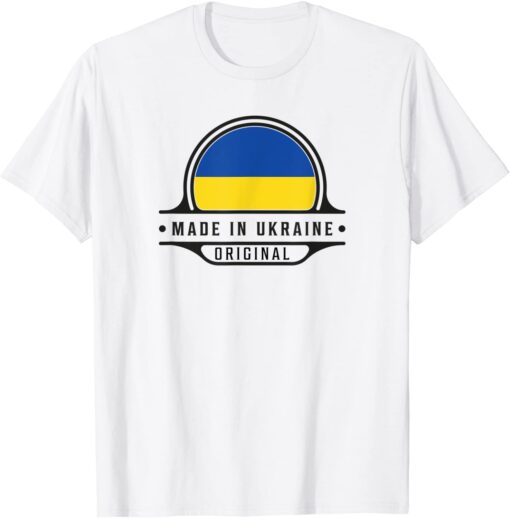 Made in Ukraine Pride Vintage Retro Ukrainian Flag Colors T-Shirt