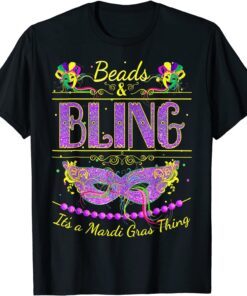 Mardi Gras Beads and Bling It's a Mardi Gras Tee Shirt