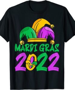 Mardi Gras Mardi Gras 2022 Beads Mask Feathers Tee Shirt