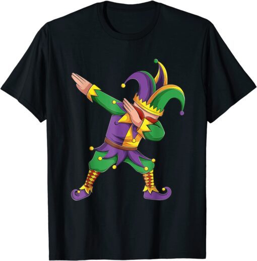 Mardi Gras Outfit Dabbing Jester New Orleans Tee Shirt