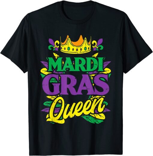 Mardi Gras Queen Crown Funny Mardi Gras Carnival Tee Shirt