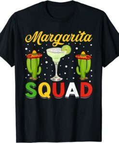 Margarita Squad Mexican Hat Happy Cinco De Mayo T-Shirt