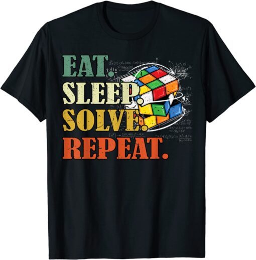 Math Speed Cubing Puzzle lover Cube Tee Shirt