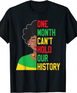 One Month Cant Hold Our History Pan African Black History T-Shirt