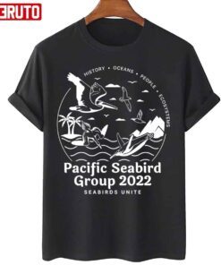 Pacific Seabird Group 22 White Logo Tee Shirt