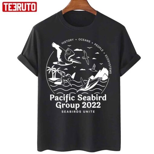 Pacific Seabird Group 22 White Logo Tee Shirt