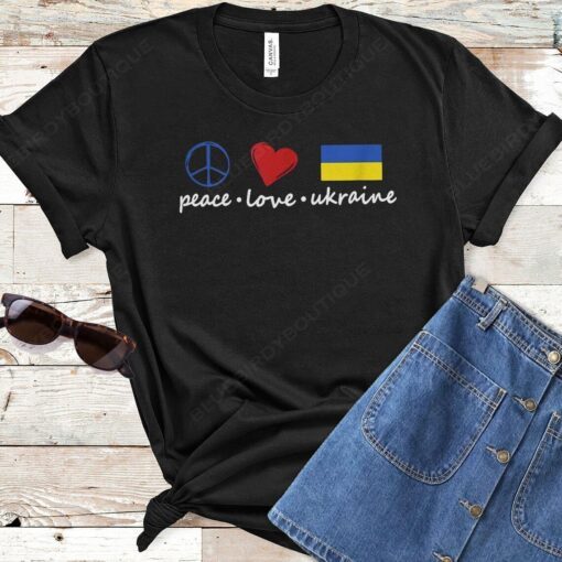 Peace Love Stand With Ukraine Tee Shirt