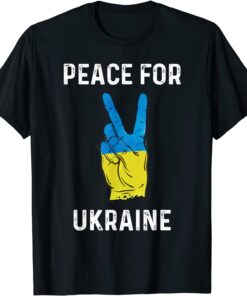 Peace To Ukraine Flag Vintage Ukraine Support Tee Shirt