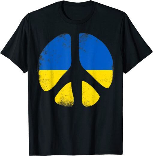 Peace in Ukraine Stand with Ukraine Support for Ukraine Tee Shirt