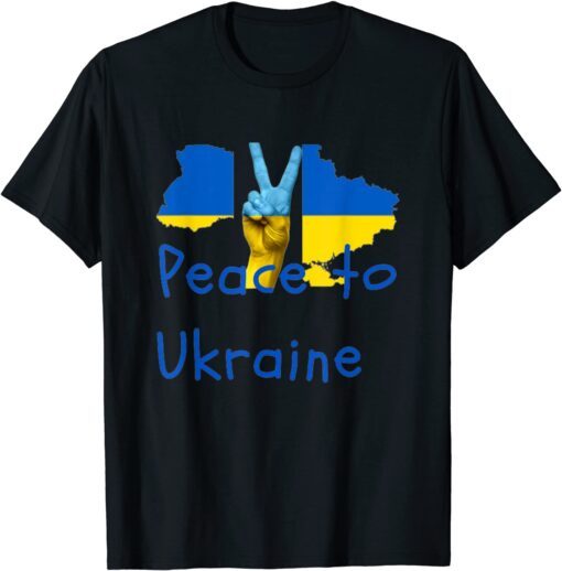 Peace to Ukraine Ukrainian Flag T-Shirt