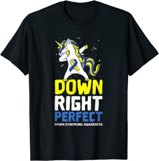 Perfect Dab Unicorn Dab 21 World Down Syndrome Awareness Day Tee Shirt