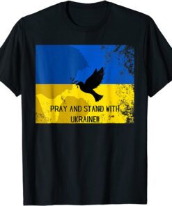 Pray For Ukraine Flag Free Ukraine - I Support Ukrainian Tee Shirt