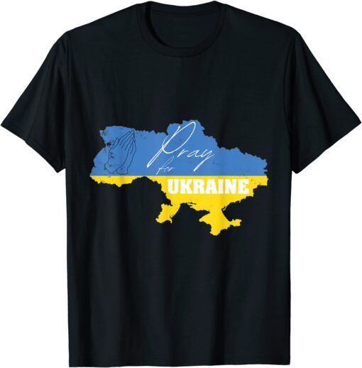 Pray For Ukraine Stand and Support Ukrainian People Stop War T-Shirt