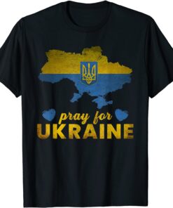 Pray For Ukraine-Stop The War Support Ukrainians Tee Shirt