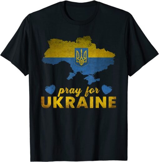 Pray For Ukraine-Stop The War Support Ukrainians Tee Shirt