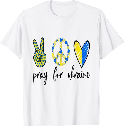 Free Ukraine Pray For Ukraine Support Ukrainian Messy Bun Ukrainian Flag T-Shirt