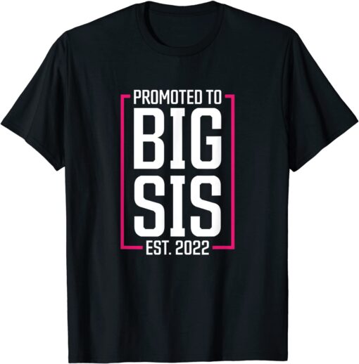 Promoted to Big Sister 2022 Big Sis Soon to be Big Sister Tee Shirt