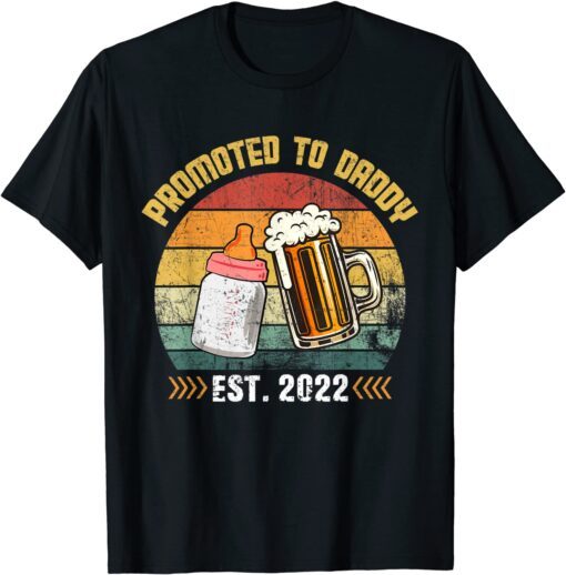 Promoted to Daddy est 2022 Vintage Arrow Tee Shirt