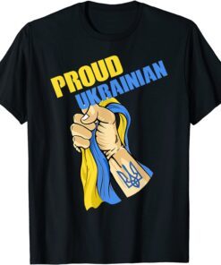 Proud Ukrainian I Stand With Ukraine Map Tee Support Ukraine Pray Ukraine T-Shirt