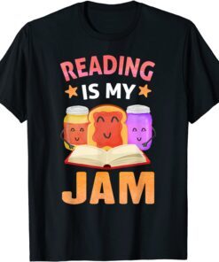 Reading Is My Jam I Love to Read Books Tee Shirt