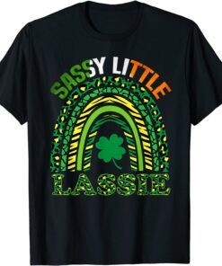 Sassy St Patricks Day Rainbow Shamrock Tee Shirt