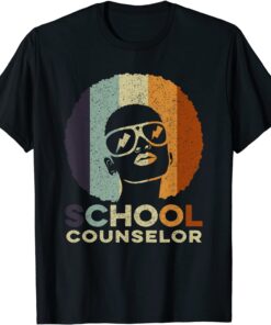 School Counselor - Afro African American Black History Month Tee Shirt