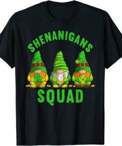 Shenanigans Squad Irish Gnomes Saint Patricks Day Tee Shirt