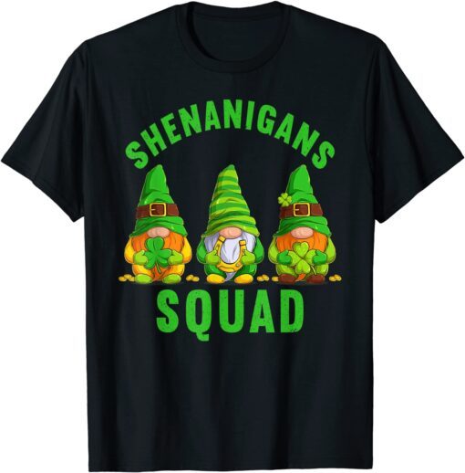 Shenanigans Squad Irish Gnomes Saint Patricks Day Tee Shirt