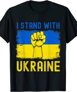 Slava Ukraine Flag and Colors Glory to Ukraine Tee Shirt