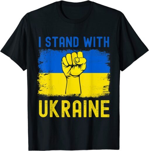 Slava Ukraine Flag and Colors Glory to Ukraine Tee Shirt