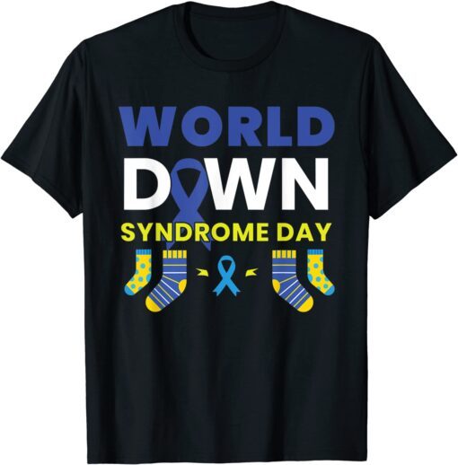 Socks 21 Chromosome World Down Syndrome Awareness Day Tee Shirt