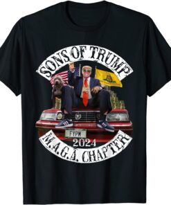 Sons of Trump Maga Chapter 2024 With Pitbull Dog On Car Tee Shirt