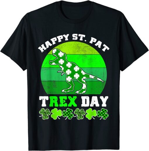 St Patricks Day Costume Dinosaur Happy St Pat T-Rex Day Tee Shirt